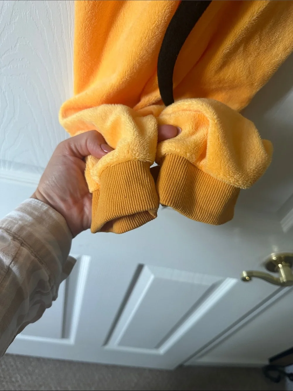 Disney Yellow Pluto Plush Hooded Kids Costume Onesie 4T